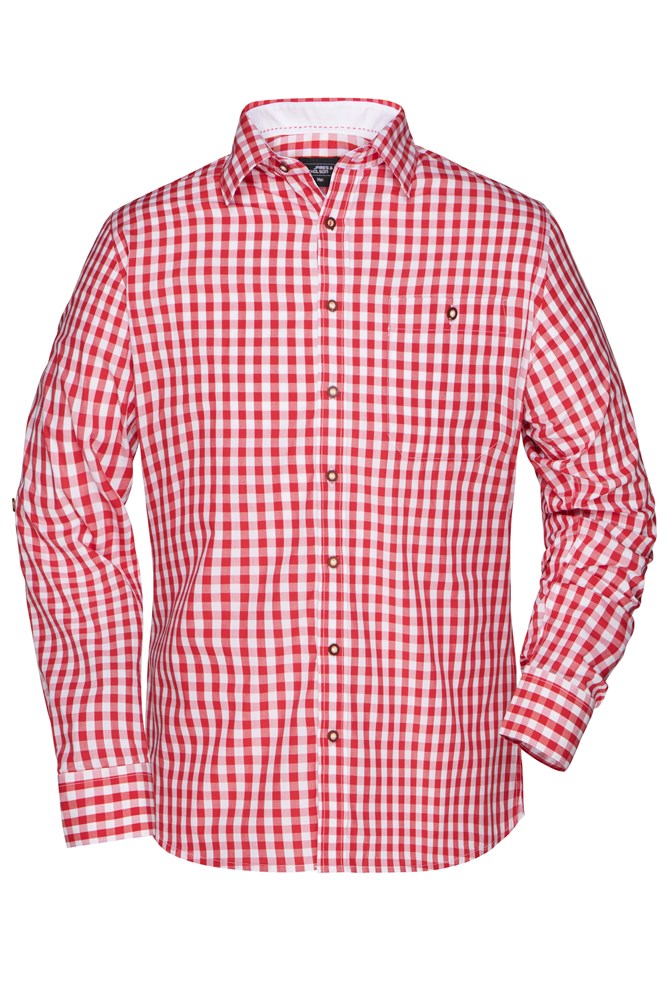 Men's Traditional Shirt - Red/white (ca. Pantone 186C
white)