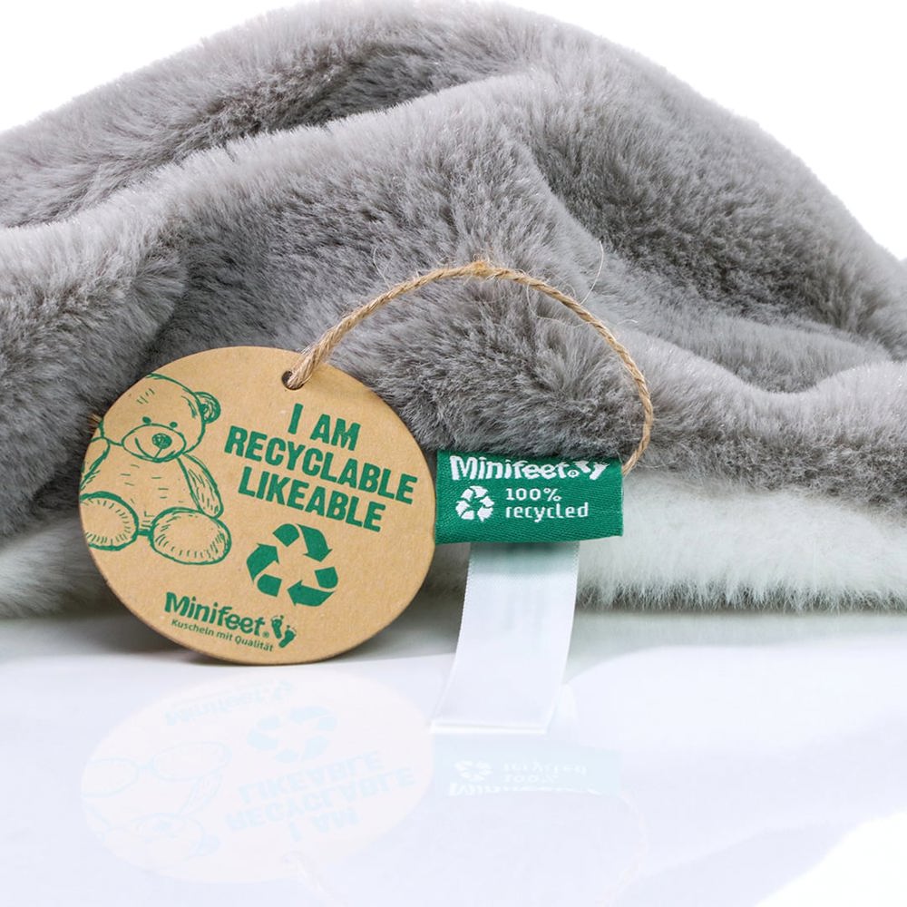 Hundespielzeug RecycelWaschbär, grau, one size