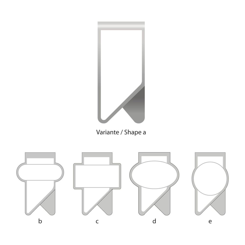 ROMINOX® Mehrweg-Büroklammer X Clip Variante D, idealer Mailingartikel für Dokumente, bis zu 12 Seiten Klemmkraft