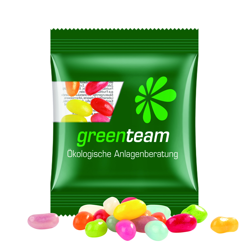 Minitüte 10 g, kompostierbare Folie transparent, Jelly Beans