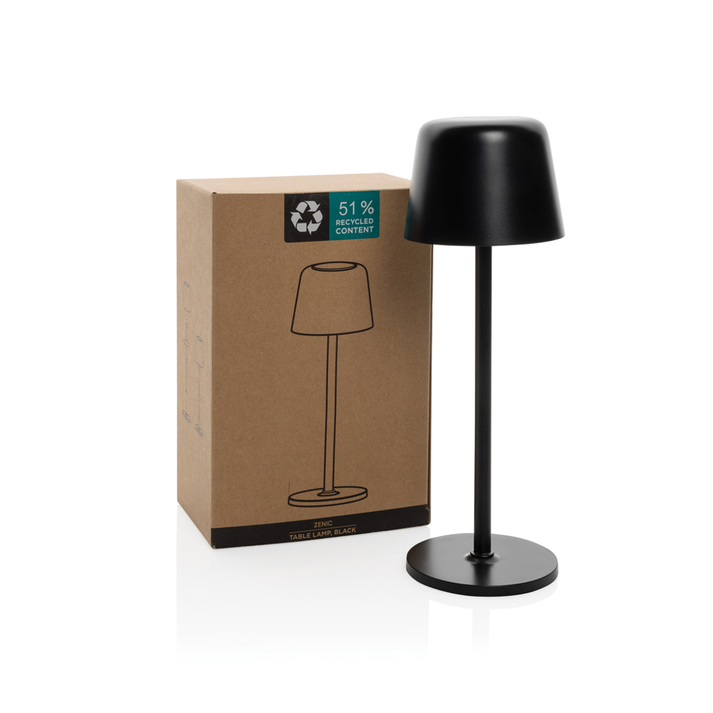 Zenic USB Tischleuchte aus RCS recyceltem Kunststoff