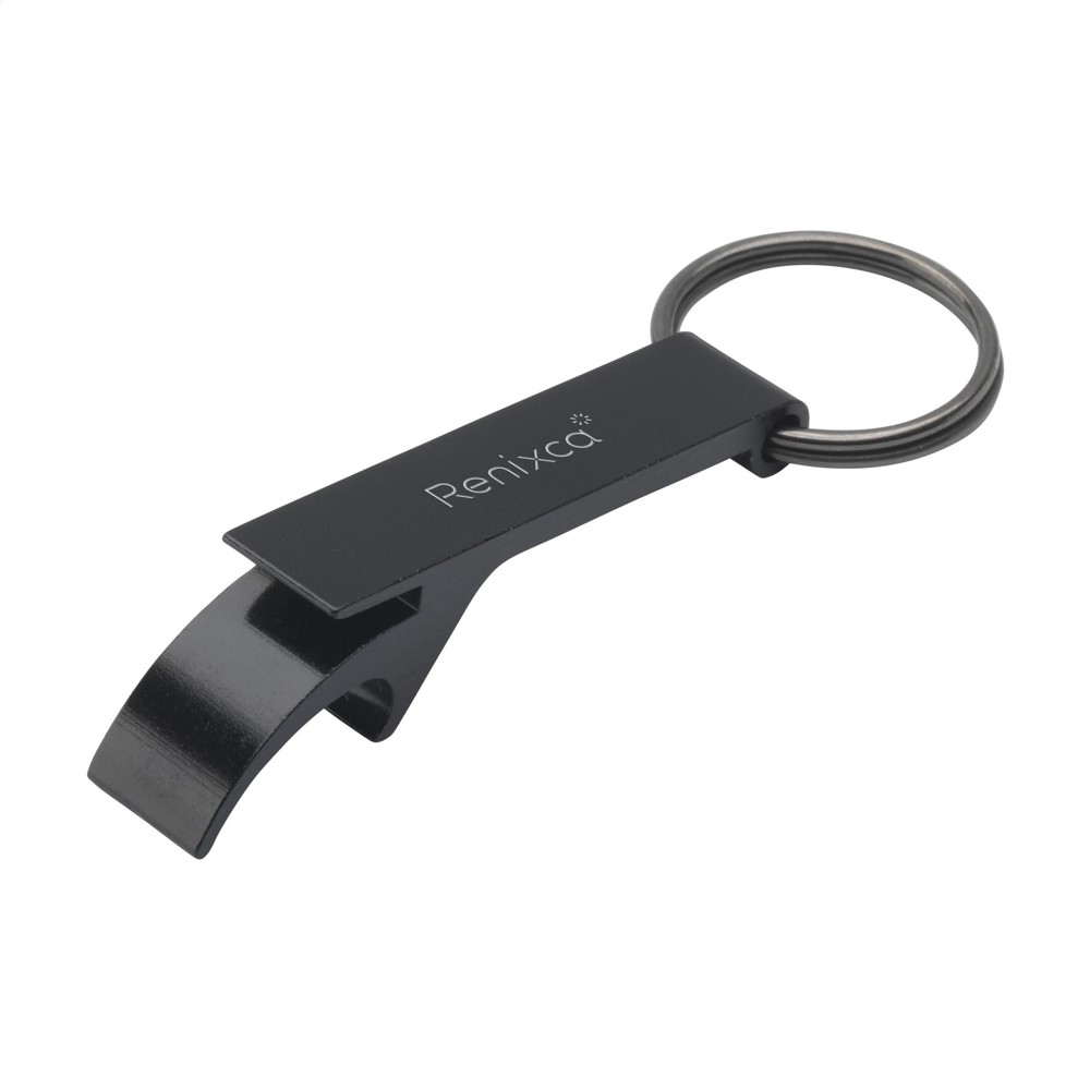 Opener GRS Recycled Aluminium Schlüsselanhänger - Schwarz