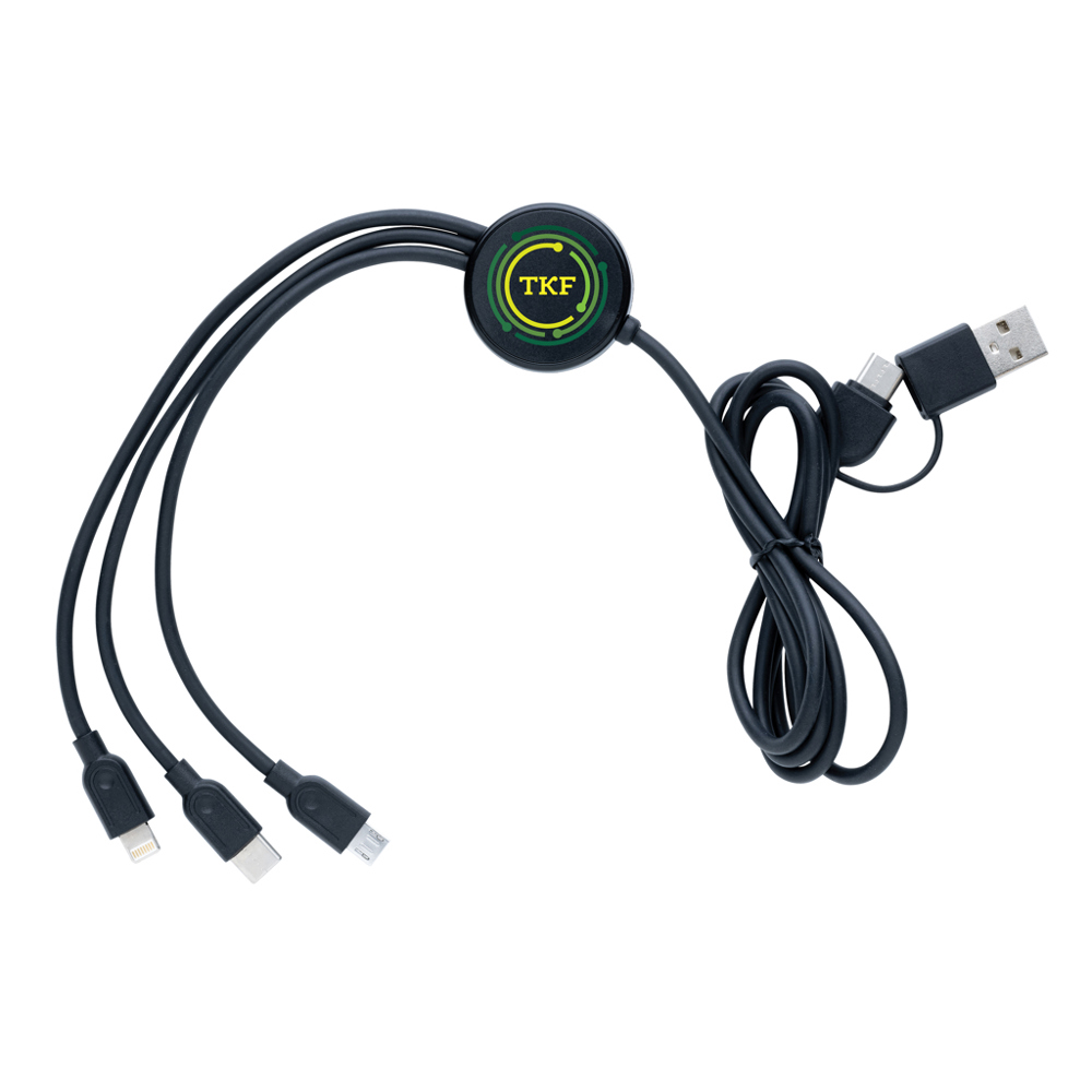6-in-1 Kabel aus RCS recyceltem TPE und recyceltem Plastik