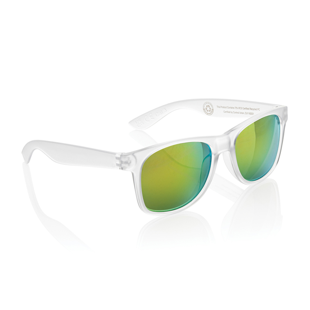 Gleam Sonnenbrille aus RCS rec. PC mit verspiegelten Gläsern - weiß (± PMS White)