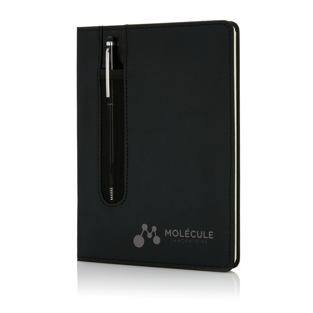Basic Hardcover PU A5 Notizbuch mit Stylus-Stift