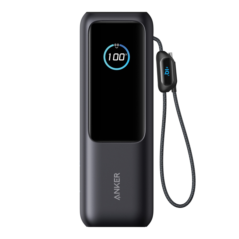 Anker Powerbank 25.000mAh-165W, mit integr. einziehb. Kabel