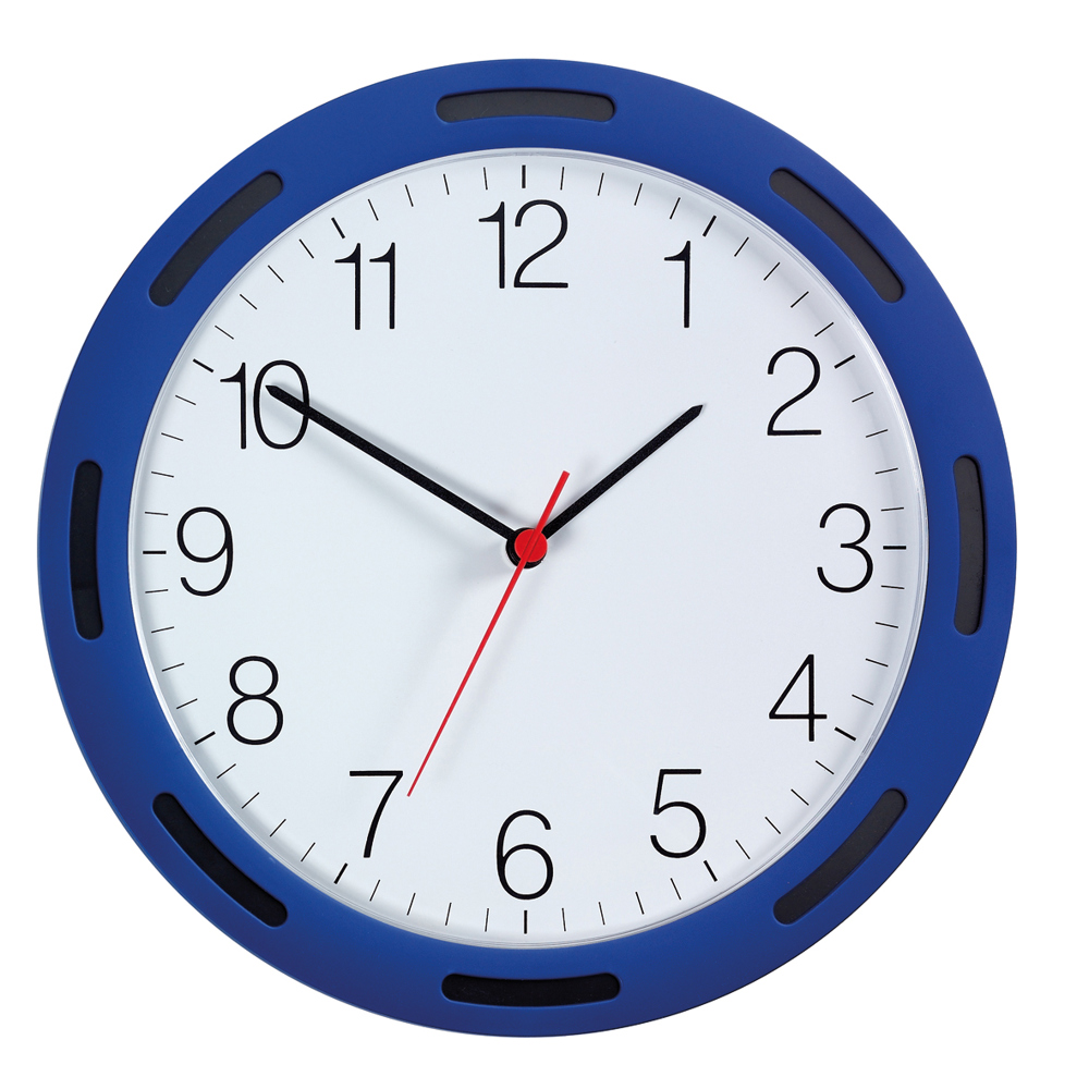 Quarz-Wanduhr U-1248 - blau/schwarz