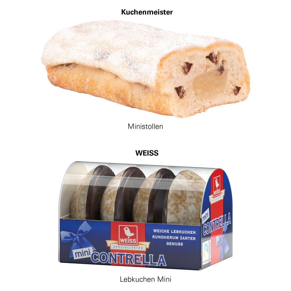 3D-Präsent Schiff, WEISS 4er Lebkuchen Mini