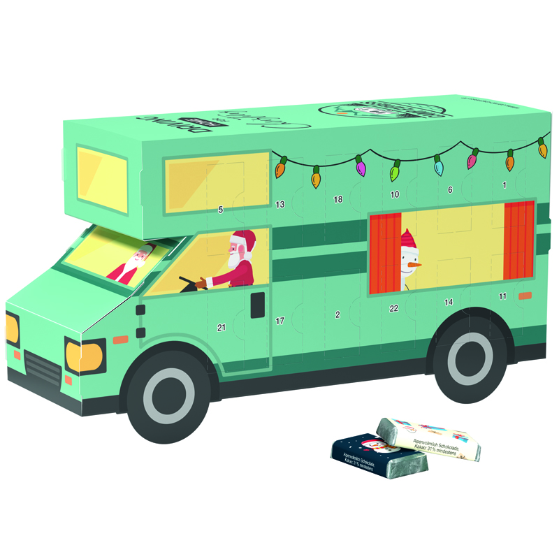 Adventskalender Wohnmobil, Alpenmilch-Schokotäfelchen