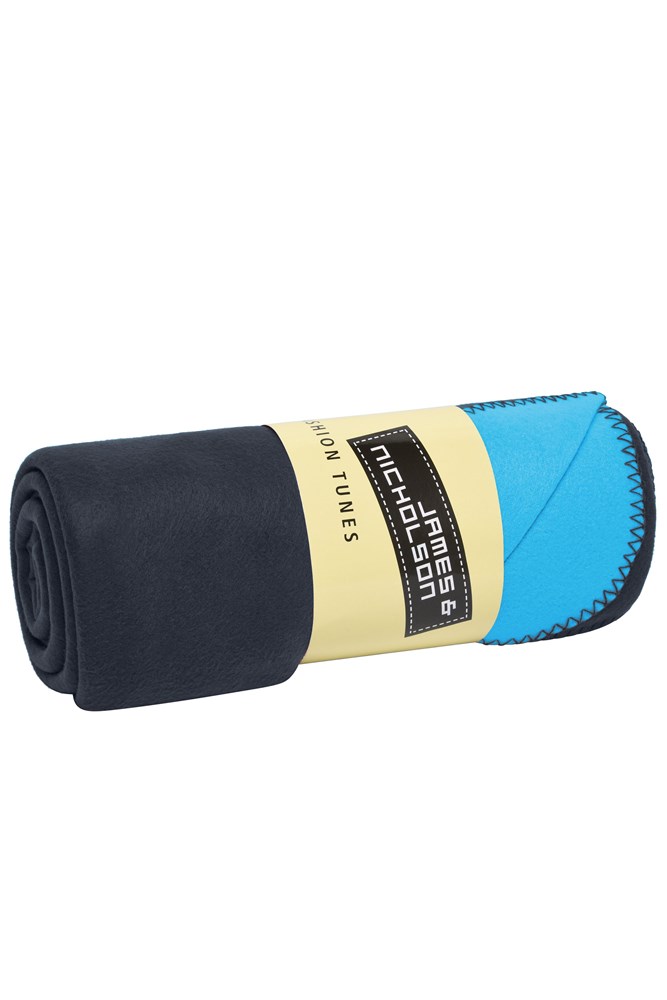 Bonded Fleece Blanket - Navy/aqua (ca. Pantone 2925C
303C)