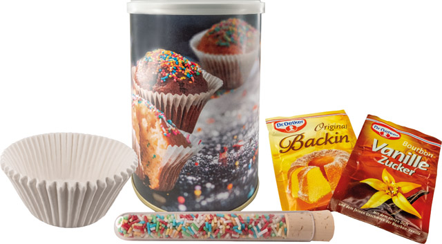 Muffinbäckerei in der Dose, inkl. Digitaldruck 1-4/0 c