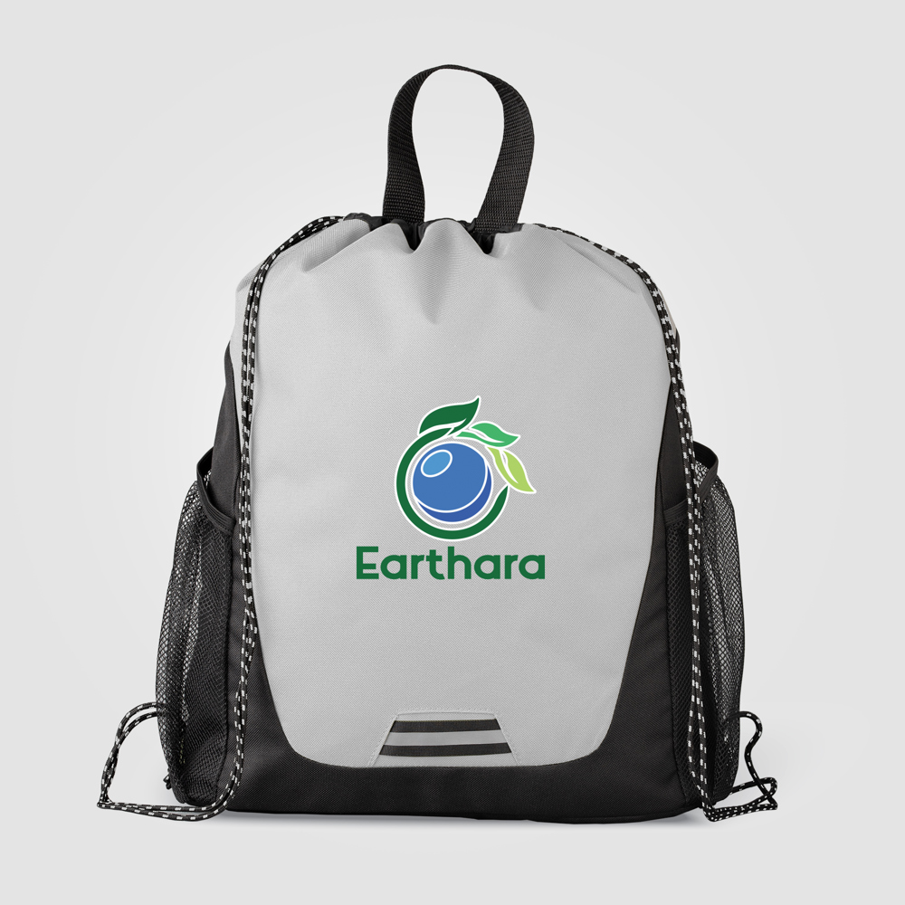 Jotun Rucksack aus recyceltem Polyester mit Seitentaschen und Kordelzug - 10 L - Hellgrau (#BBBCBC)