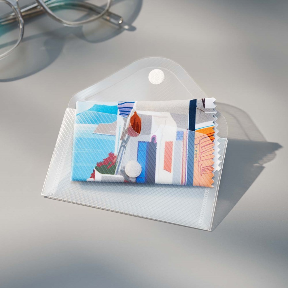 POLYCLEAN Brillenputztuch 18x18 cm im Etui, All-Inclusive-Paket