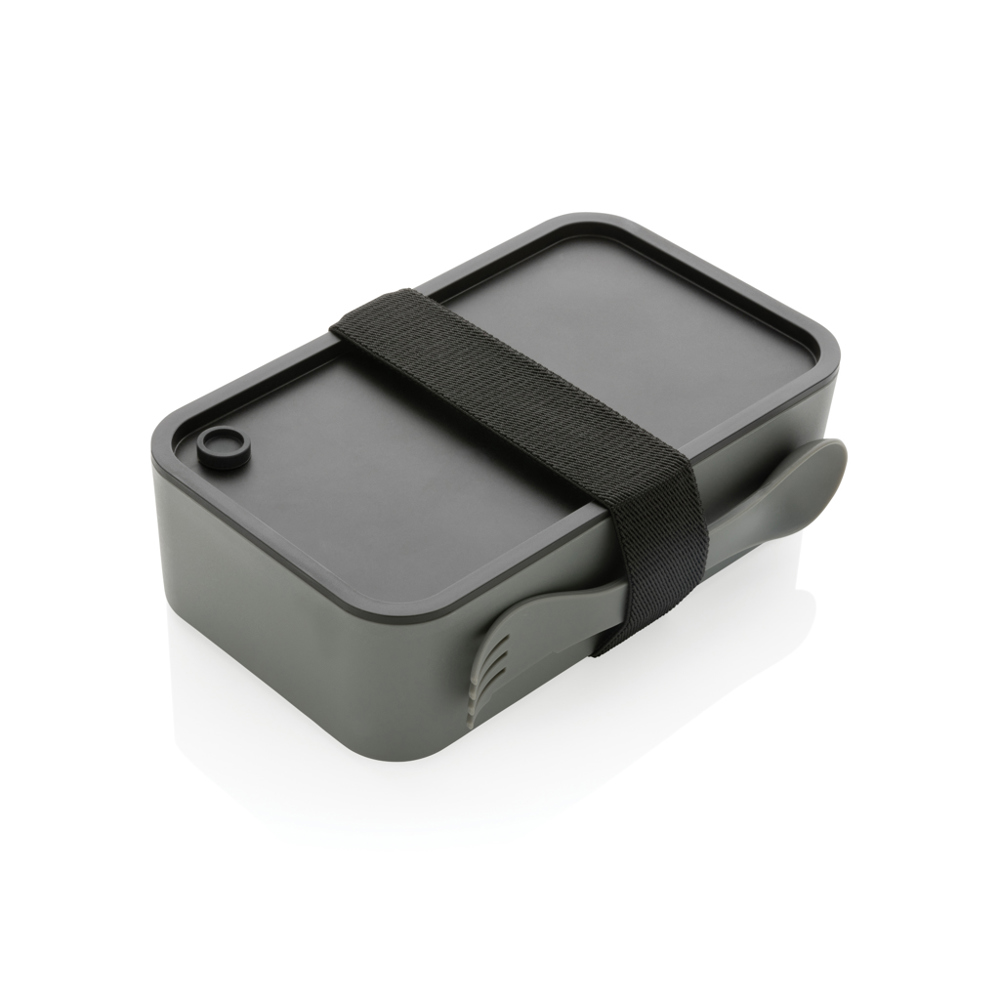 GRS RPP Lunchbox mit Göffel - grau (± PMS Cool Grey 9)