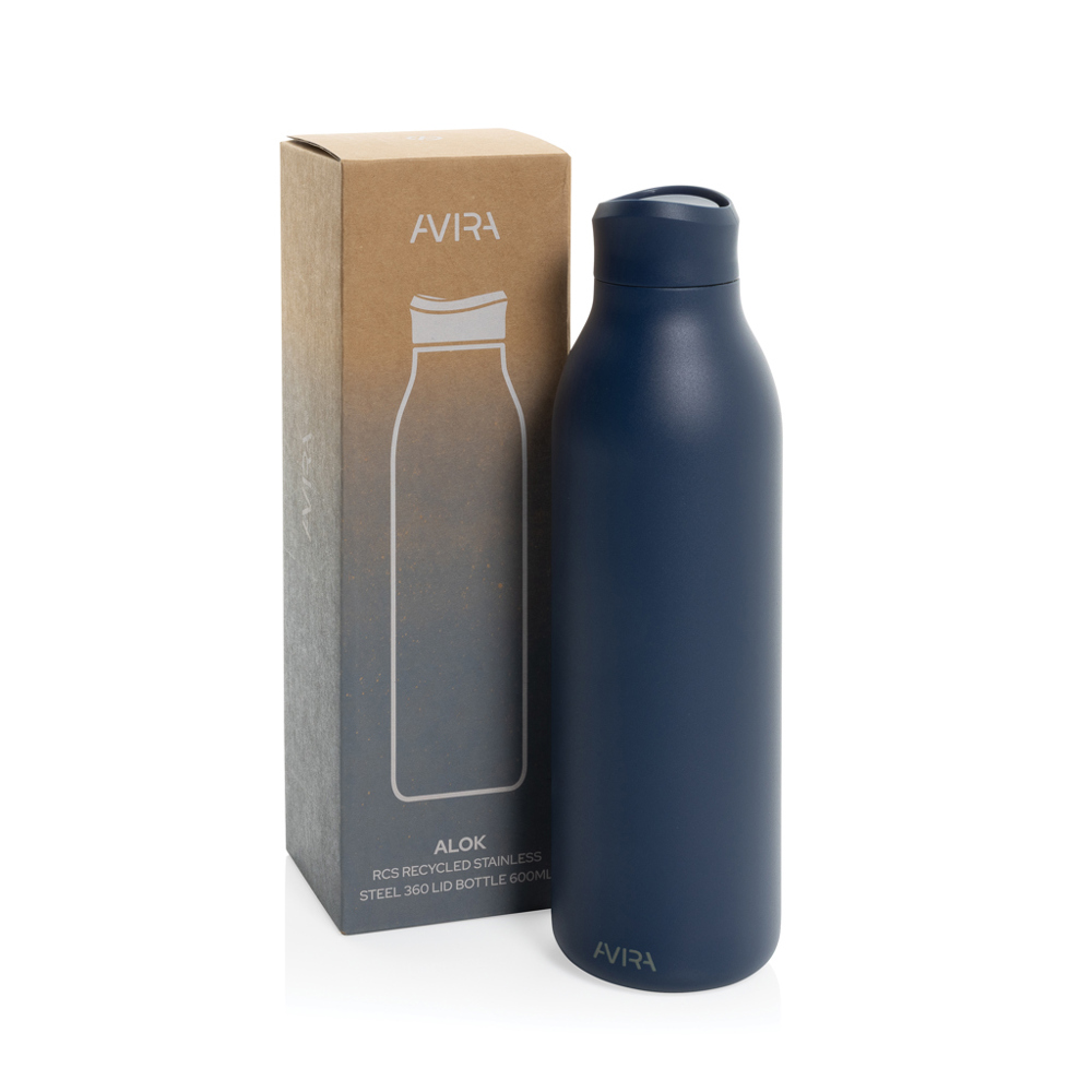 Avira Alok 360 Klick-Wasserflasche aus RCS rec. Stahl, 600ml