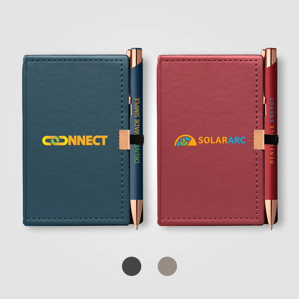 Caddy Notizbuch & Crosby Roségold Kugelschreiber - Geschenkset