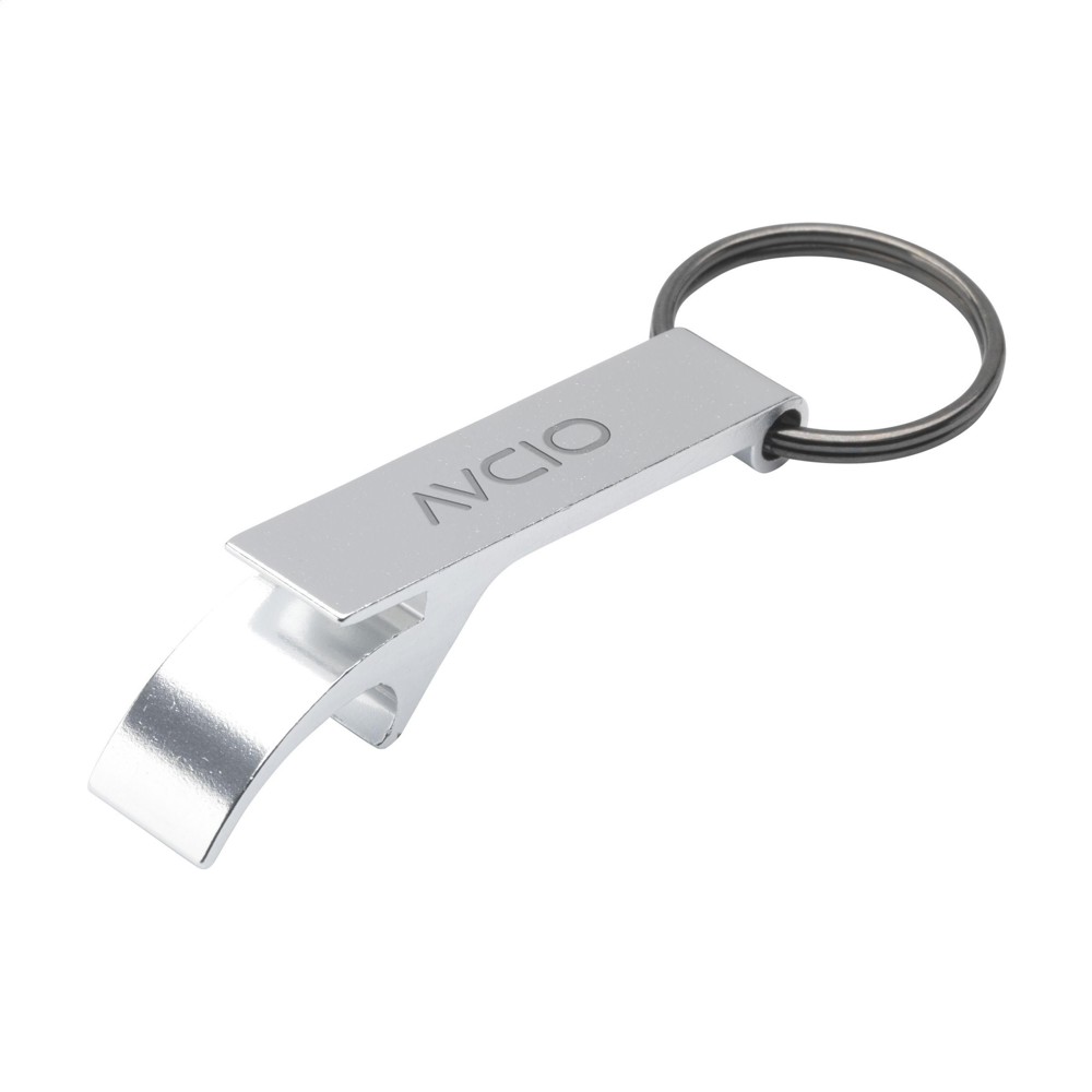Opener GRS Recycled Aluminium Schlüsselanhänger - silber