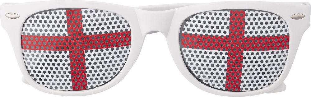 Fan Sonnenbrille aus Plexiglas Lexi - rot/weiß