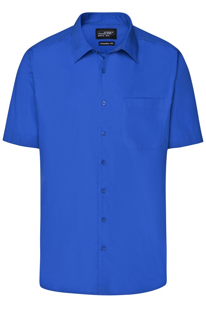 Men's Business Shirt Short-Sleeved - Royal (ca. Pantone 301C)