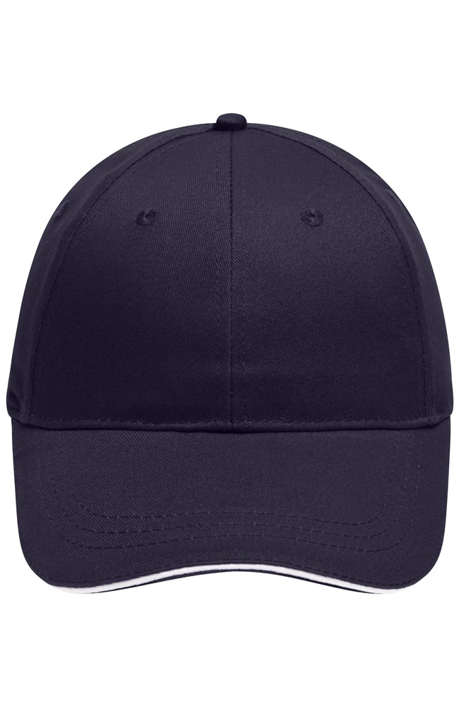 6 Panel Brushed Sandwich Cap - Navy/white (ca. Pantone 296C
white)
