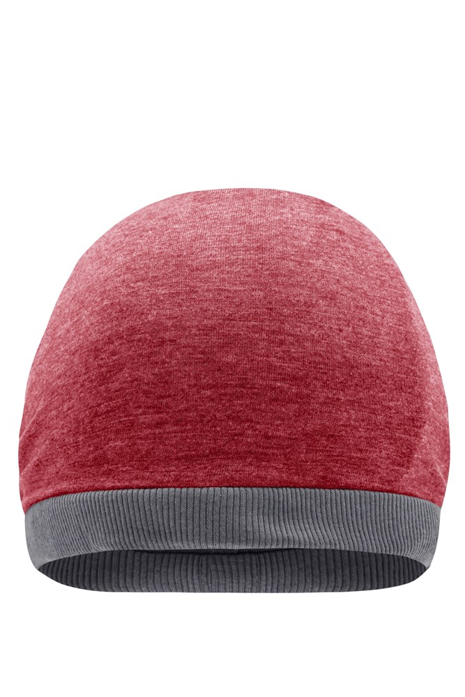 Heather Summer Beanie - Wine-melange/dark-grey (ca. Pantone 195C
426C)