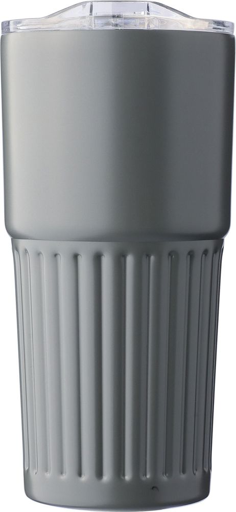 Recycelter Edelstahl-Trinkbecher mit doppelter Wand (500 ml) Kael - grau