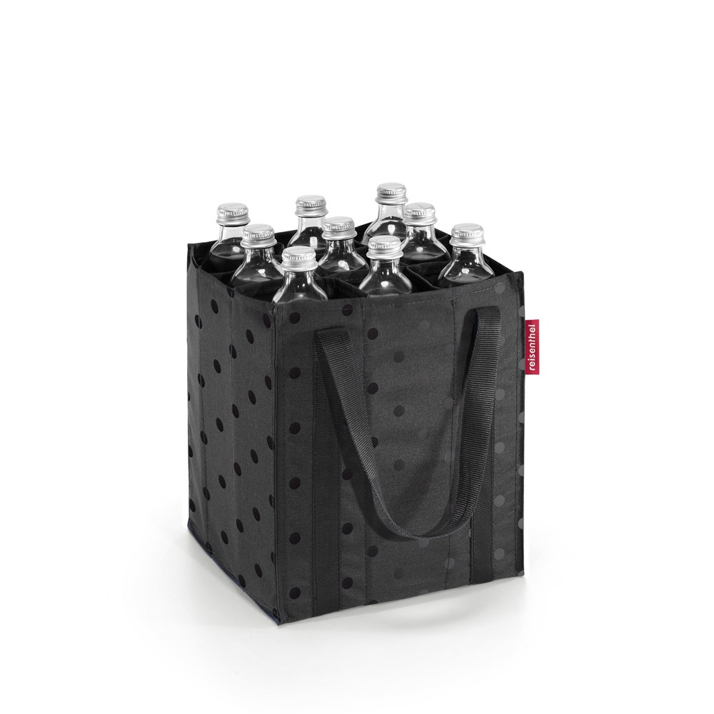 bottlebag - glossy dots black