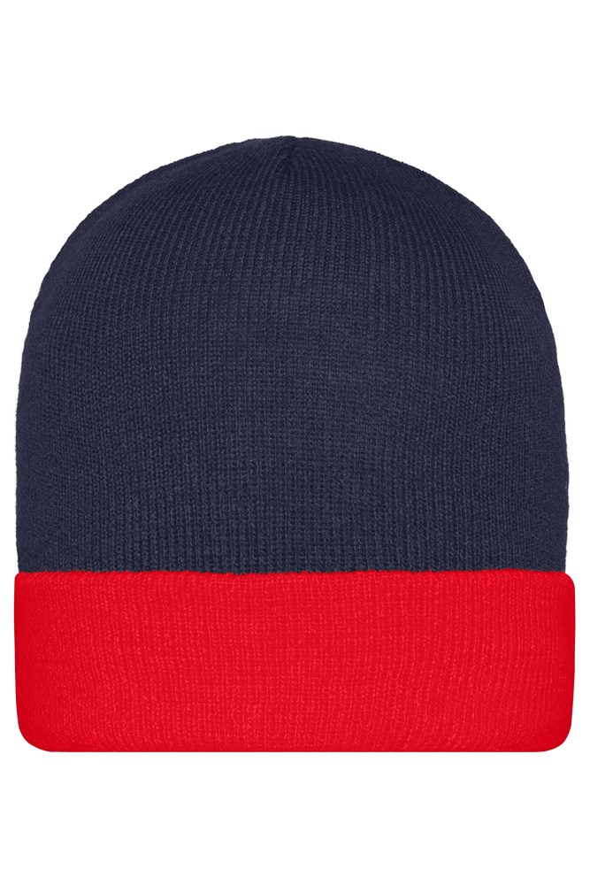 Knitted Cap - Navy/red (ca. Pantone 296C
1788C)