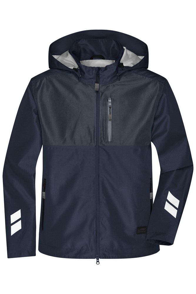 Hardshell Workwear Jacket GRS - Navy/carbon (ca. Pantone 296C
425C)