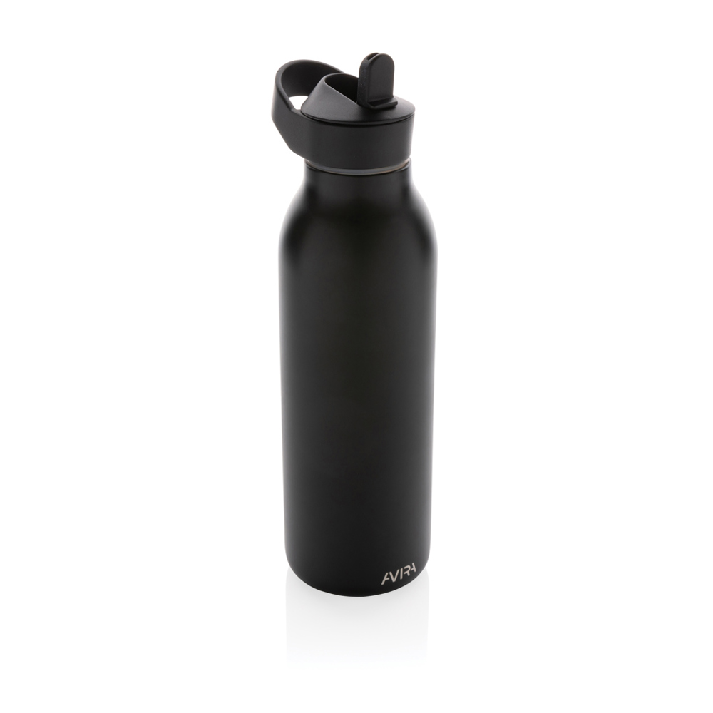 Avira Ara RCS Re-Steel Fliptop Wasserflasche 500ml - schwarz (± PMS Black)