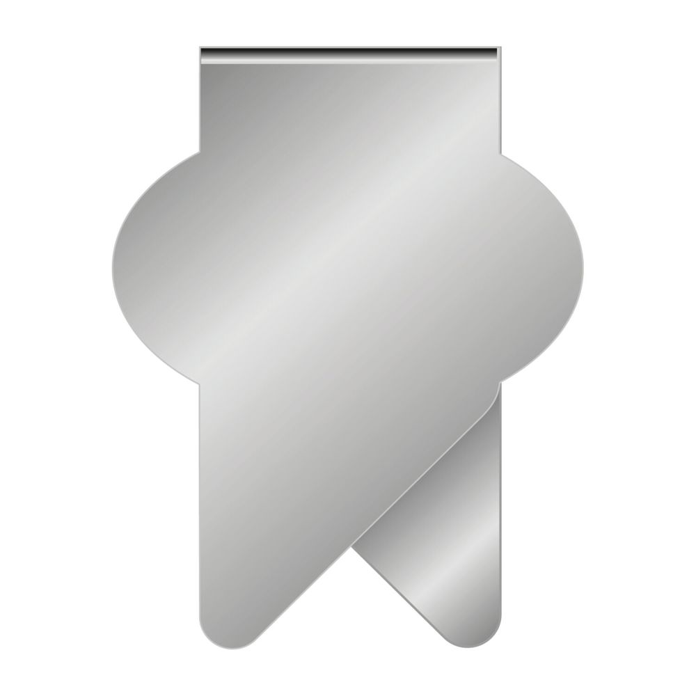 ROMINOX® Mehrweg-Büroklammer X Clip Variante D, idealer Mailingartikel für Dokumente, bis zu 12 Seiten Klemmkraft