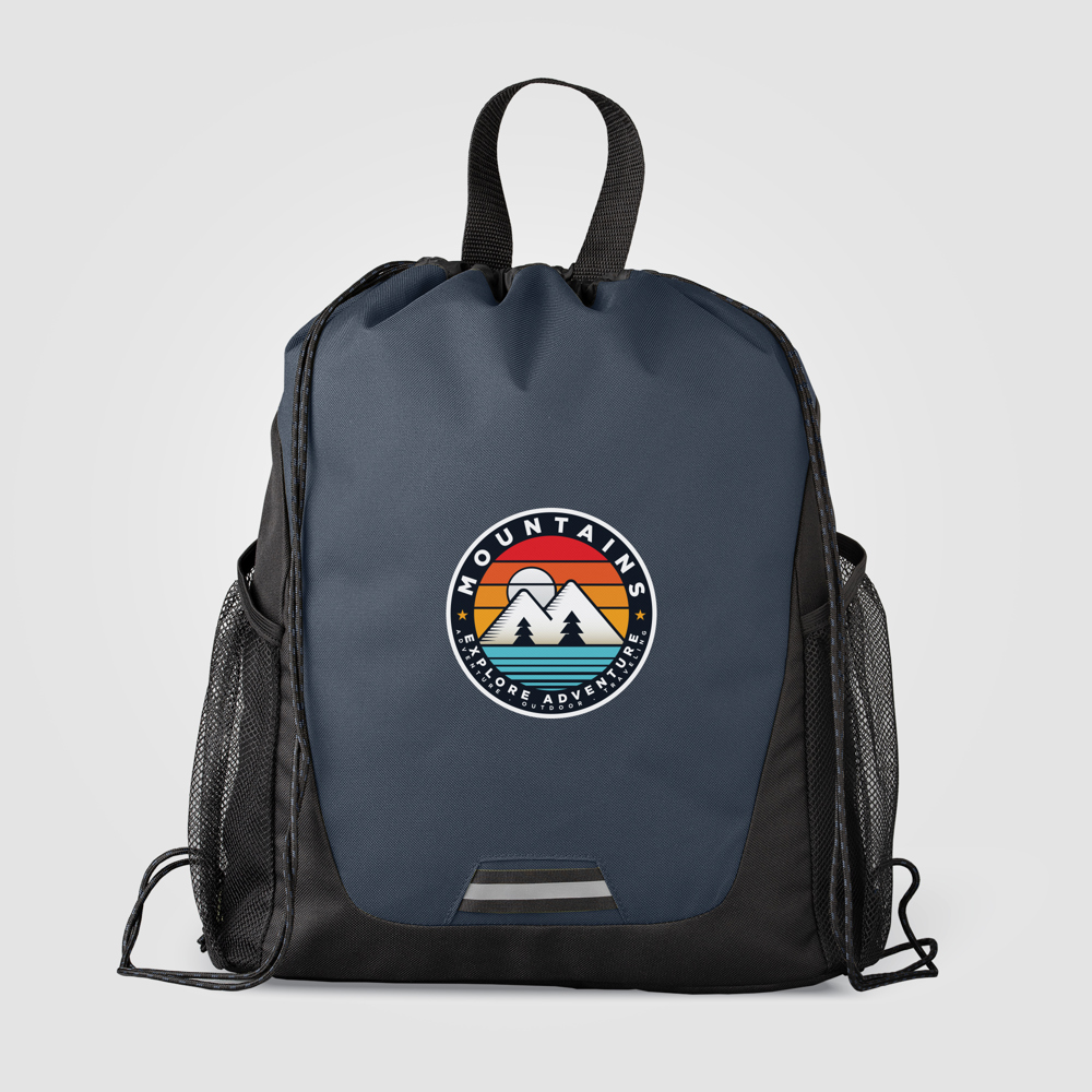 Jotun Rucksack aus recyceltem Polyester mit Seitentaschen und Kordelzug - 10 L - Marineblau (#3B4559)