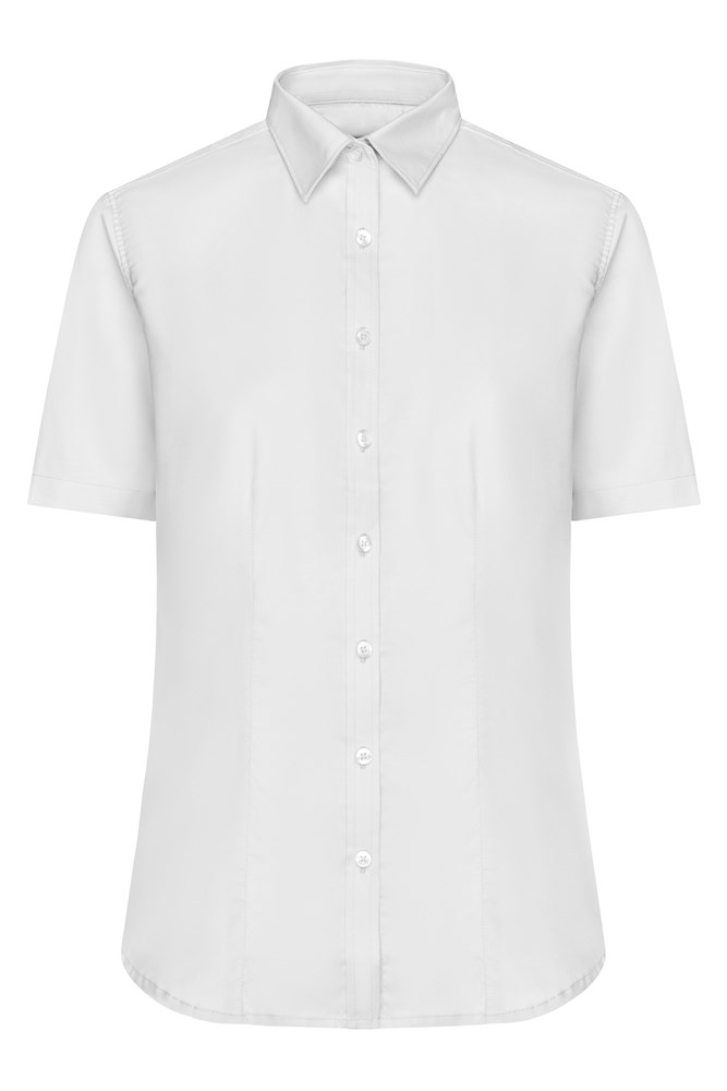 Ladies' Shirt Short-Sleeved Micro-Twill - White (ca. Pantone white)