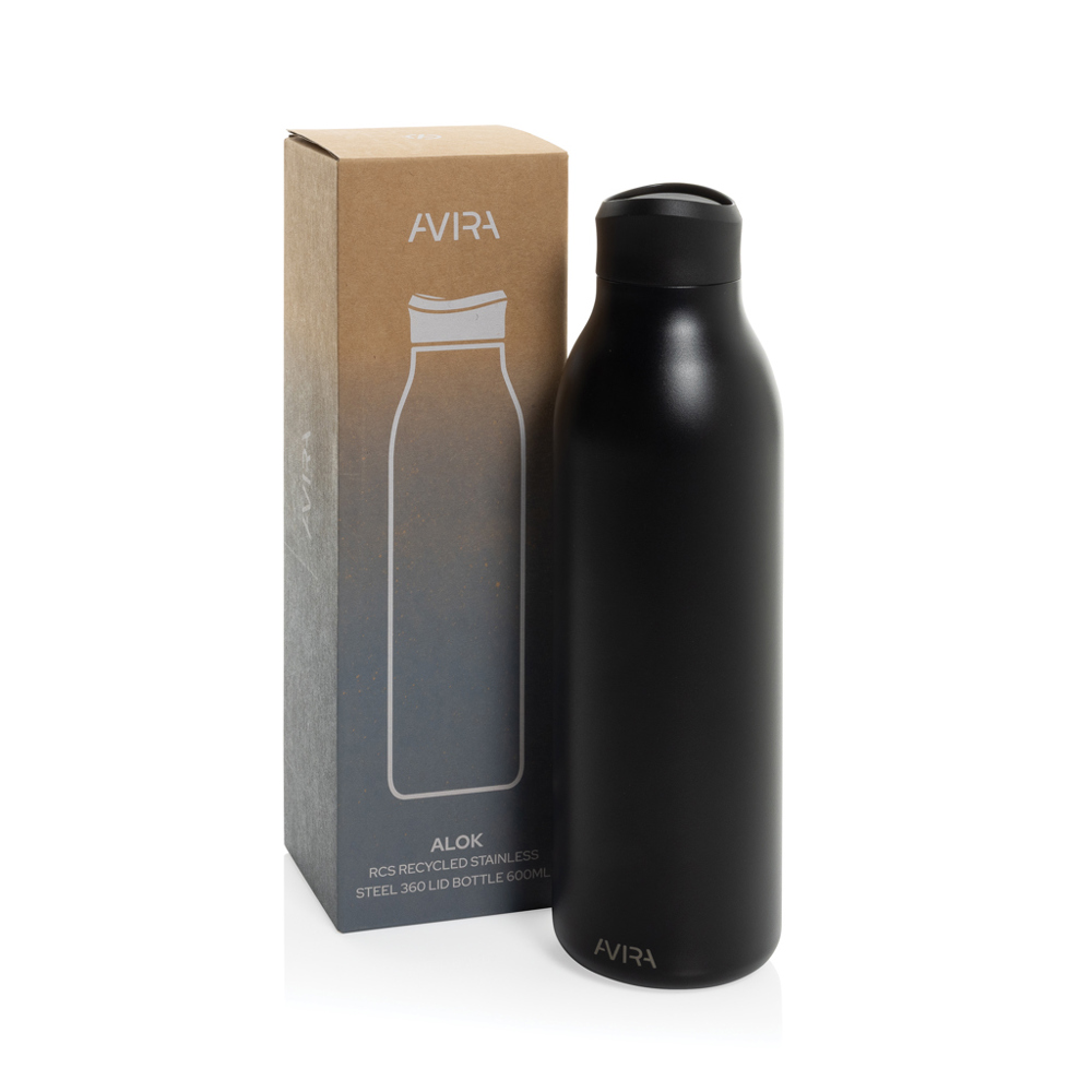 Avira Alok 360 Klick-Wasserflasche aus RCS rec. Stahl, 600ml