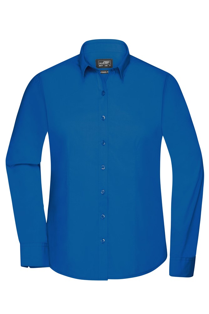 Ladies' Shirt Long-Sleeved Poplin - Royal (ca. Pantone 301C)
