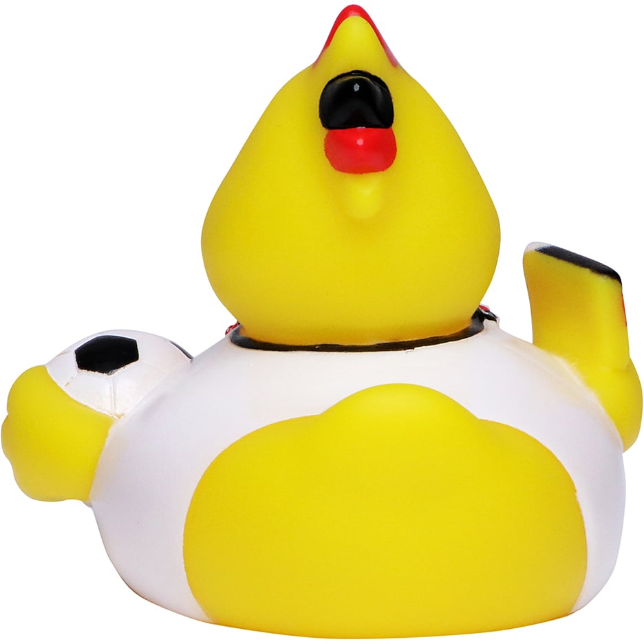 Quietsche-Ente Fußballfan, schwarz/rot/gelb, one size