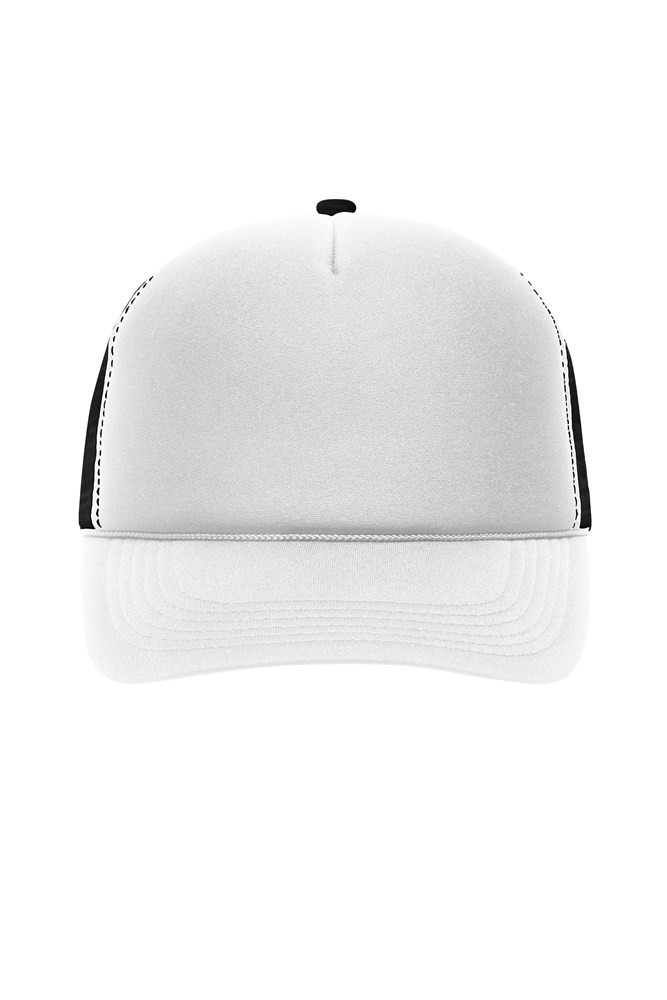 5 Panel Retro Mesh Cap - White/black (ca. Pantone white
blackC)