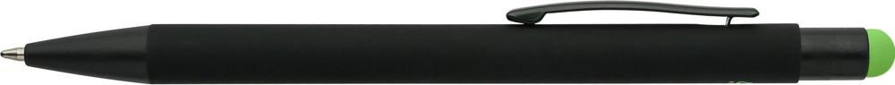 Aluminium-Kugelschreiber mit Gummibeschichtung Formentera - Limettengrün