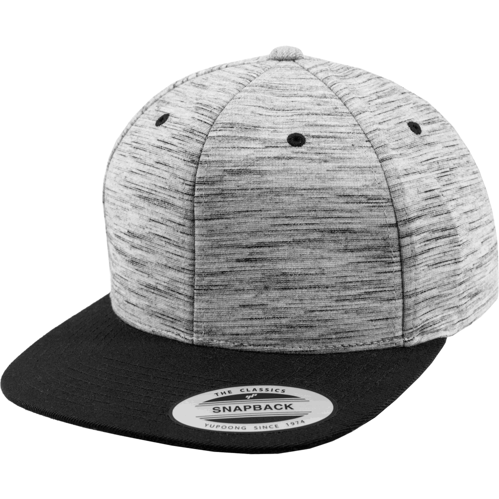 FX6089SC029-Stripes Melange Crown Snapback Cap