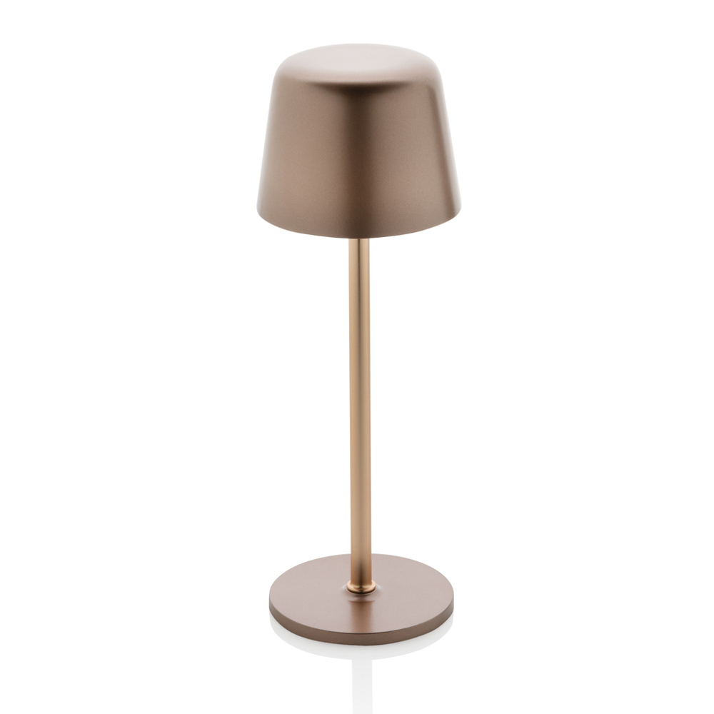 Zenic USB Tischleuchte aus RCS recyceltem Kunststoff - Bronze (± PMS 4725 C)