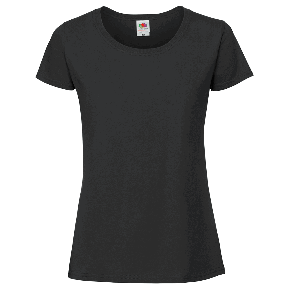614240 - Ladies Iconic 195 T-Shirt (zuvor: Ladies Ringspun Premium T-Shirt) - Schwarz