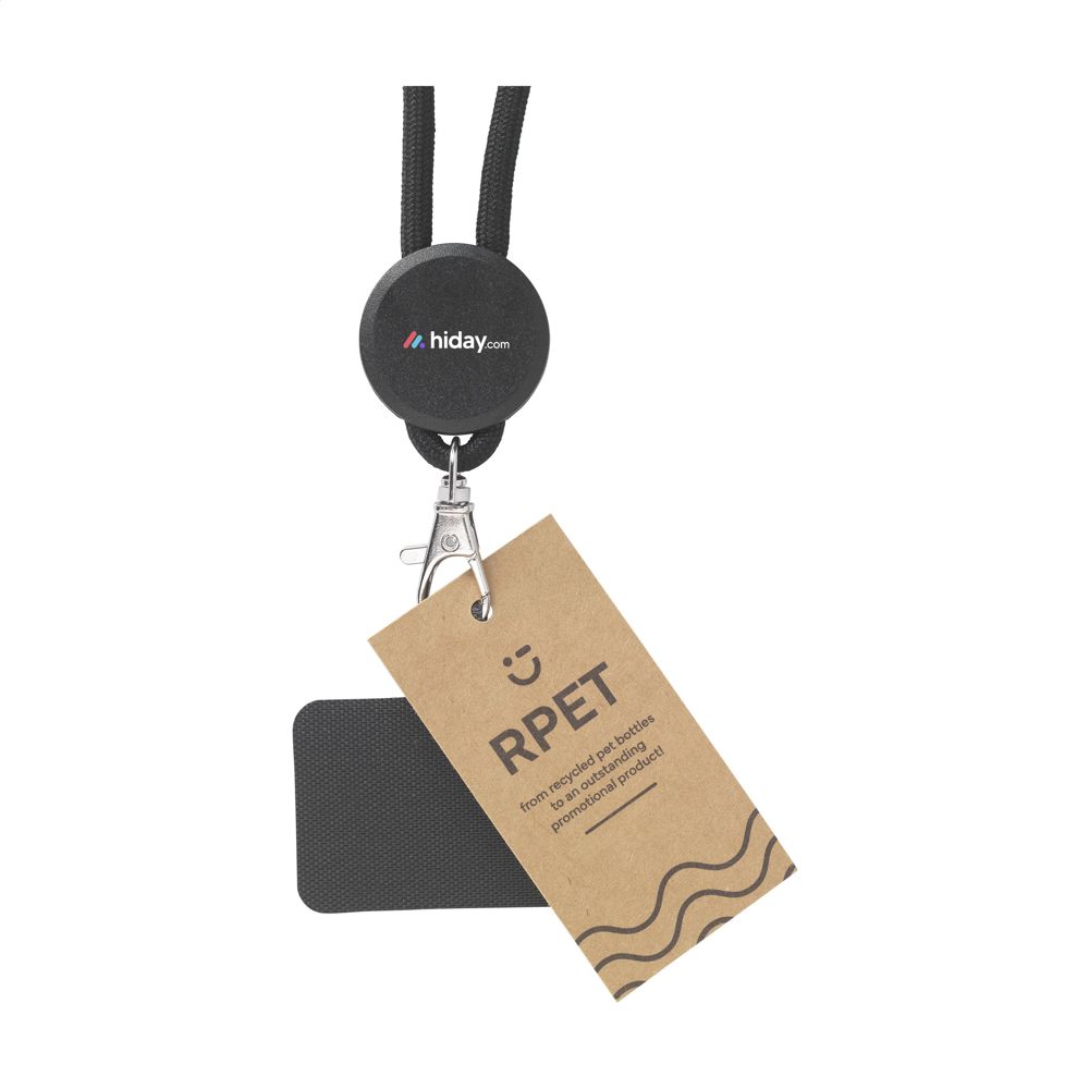 Lace Lanyard GRS RPET 0,5 cm Handy-Schlüsselband