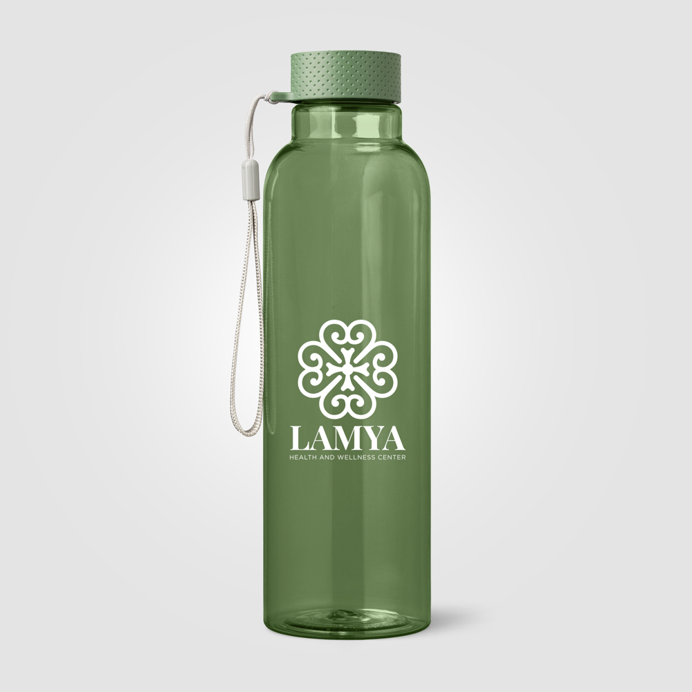 Aura rPET Trinkflasche mit Handschlaufe - 710 ml - Grün (#445A3E)