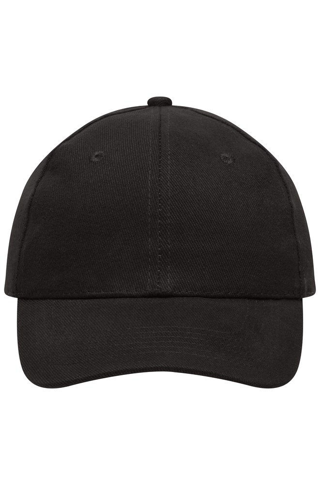 6 Panel Cap Heavy Cotton - Black (ca. Pantone blackC)