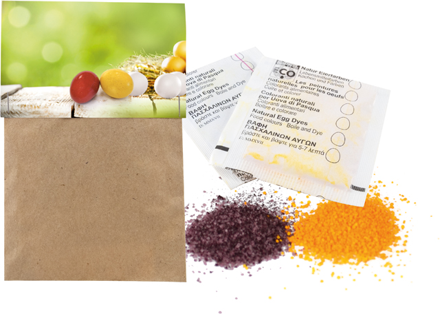 Natur-Eierfarben, inkl. Digitaldruck 1-4/0 c