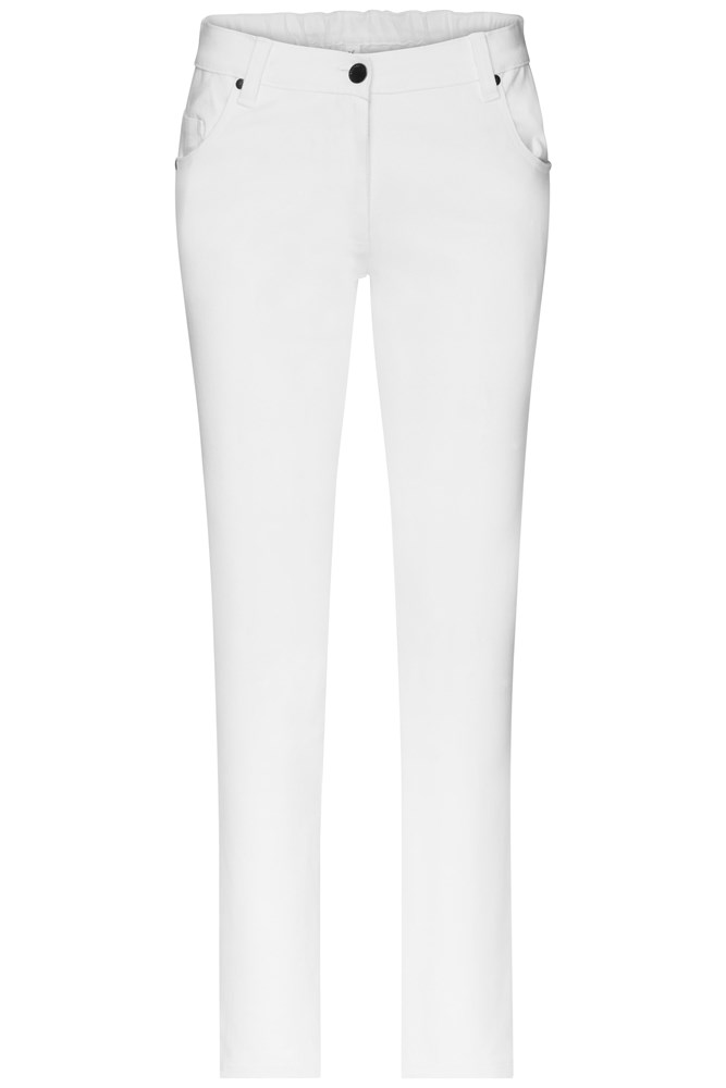 Ladies' 5-Pocket-Stretch-Pants - White (ca. Pantone white)