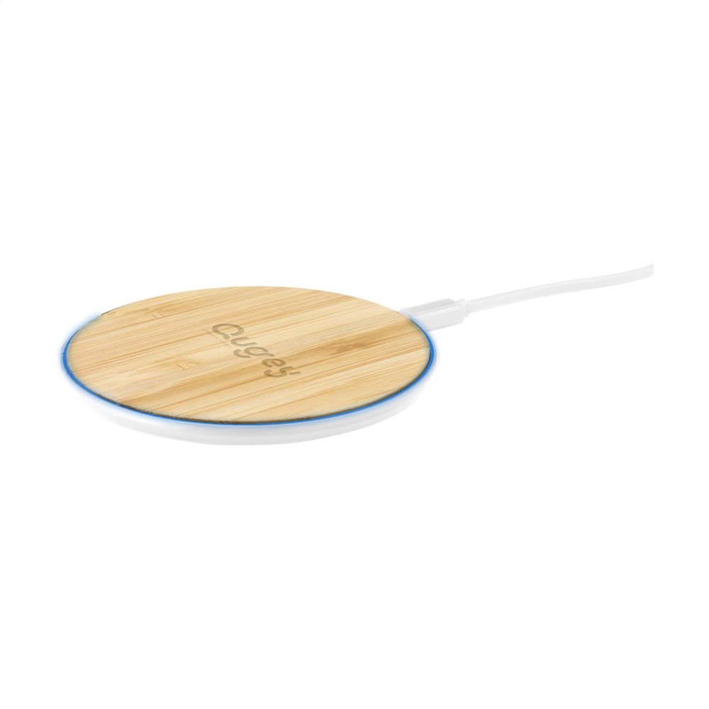 Bamboo 10W Wireless Charger Schnelladegerät - Weiß