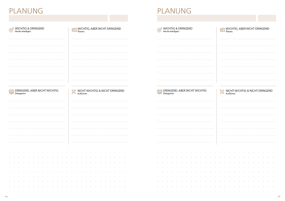 Notizbuch orgaLine Mainbook, White, petrolblau