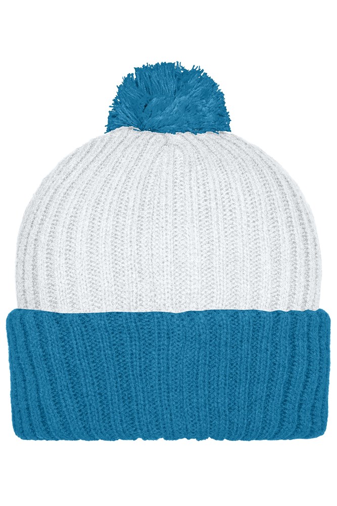Knitted Cap with Pompon