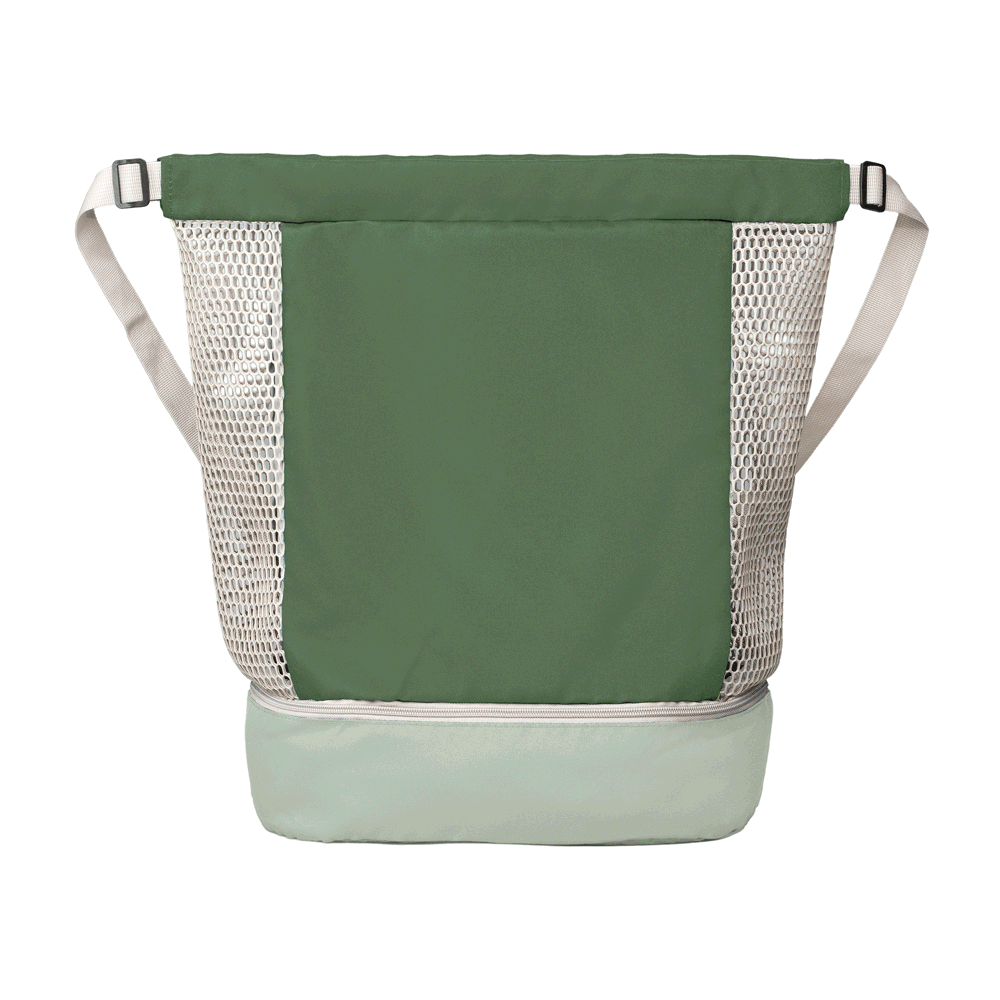 Neri Rucksack mit Kordelzug aus recyceltem Netzgewebe - 45 L